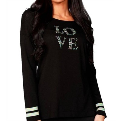Women's 3/4 Love Crew Sweater - ANGEL