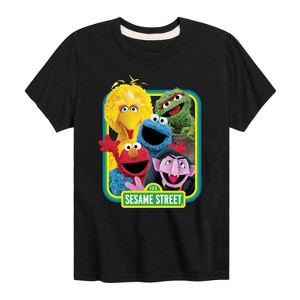 Boys' - Sesame Street - Photo Elmo And Friends Short Sleeve Graphic T-Shirt - 1 of 4