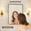 Bathroom Mirror, Black Wall Mirror, Rectangle Mirror for Wall, Black Mirror for Bathroom or Bedroom - 4 of 4