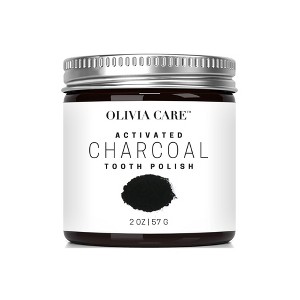 Olivia Care Activated Charcoal Tooth Polish Whitening Powder Original - 2oz - 1 of 3