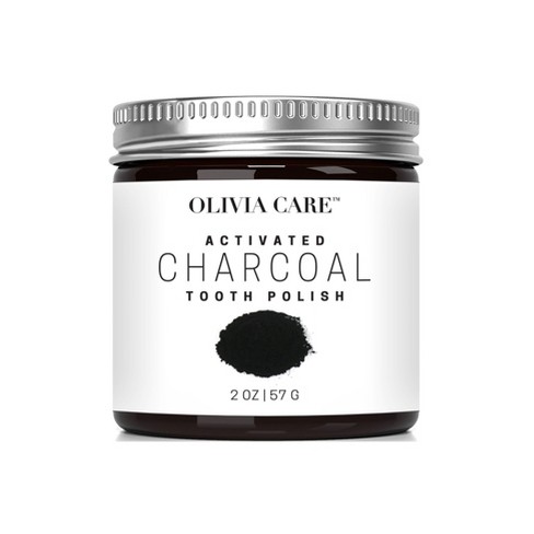 Olivia Care Activated Charcoal Tooth Polish Whitening Powder Original - 2oz  : Target