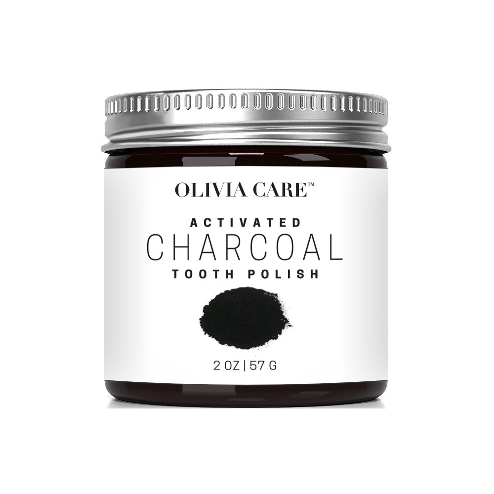 Photos - Toothpaste / Mouthwash Olivia Care Activated Charcoal Tooth Polish Whitening Powder Original - 2o