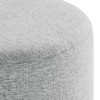 Modway Callum 16 in. Round Woven Heathered Fabric Upholstered Ottoman - 3 of 4