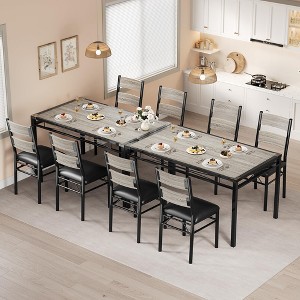 TROPOW Dining Table Set , Dining Room Table Set  with Corner Protector, Wood Kitchen Table and Chairs  with Upholstered Chairs for, Kitchen Room - 1 of 4