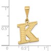 Black Bow Jewelry 14k Yellow Gold, Ashley Collection, Textured Initial K Pendant - 4 of 4