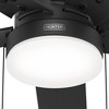 Hunter 52" Sea Point Lighted Ceiling Fan Matte Black Finish - Industrial Elegance for Indoor & Outdoor Spaces - 4 of 4