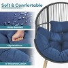 Bestier Outdoor Wicker Egg Chair, Rattan Chair with Cushion, Oversized Patio Lounge Chair for Outdoor, Indoor, Balcony, Backyard, Garden - 3 of 4