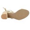 Allegra K Women's Solid Open Toe Lace Up Padded Insole Mid Chunky Heeled Sandals - 4 of 4