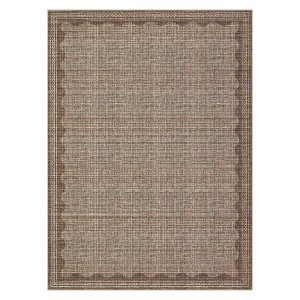 Washable Modern Bordered Rug Non Slip Low Pile Rug Soft Contemporary Throw Floor Cover Foldable Indoor Carpet for Living Room Bedroom Nursery - 1 of 4