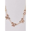Slickblue 17.5" Gold Thin Chain Necklace, Laser Cut Butterfly Charms, Lobster Claw Closure, Trendy Women’s Jewelry, Gold - 3 of 4