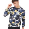 Lars Amadeus Men's Geometric Printed Crew Neck Hip Hop Pullover Sweatshirts - 4 of 4