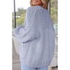 Womens Sweater Knit Cardigan with Pockets Open Front Cable Knit Sweater Chunky Thick Sweater Cardigan for Winter Comfy Knitwear - 2 of 4