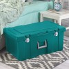 Sterilite Footlocker, Stackable Storage Bin with Latching Lid, Wheels and Handle, Plastic Rolling Container to Organize Basement - image 4 of 4