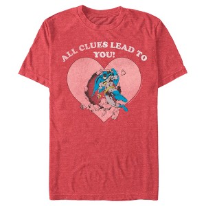 Men's Batman Valentine's Day All the Clues Lead to You T-Shirt - 1 of 4