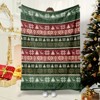 1pc Christmas Winter Flannel Blanket Simple Poinsettia Christmas Tree Pine Deer Red Green Soft Throw Blanket for Xmas Holiday. - 2 of 4