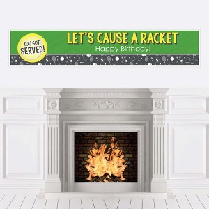 Big Dot of Happiness You Got Served - Tennis - Tennis Ball Happy Birthday Decorations Party Banner - 1 of 4
