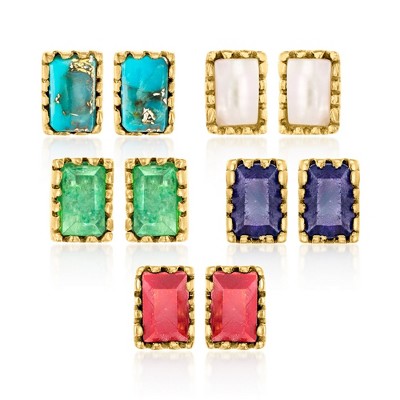Ross-Simons 2.00 ct. t.w. Multi-Gemstone Jewelry Set: 5 Pairs Of Earrings in 18kt Gold Over Sterling
