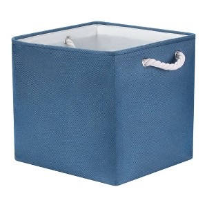 Unique Bargains Fabric Collapsible Sturdy Rope Handle Foldable Storage Bins 13" - 1 of 4