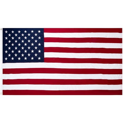Juvale Cotton American Flag Banner for 4th of July, Independence Day, Labor Day, Patriotic, 5 x 9.5 Feet
