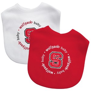 BabyFanatic Officially Licensed Unisex Baby Bibs 2 Pack - NCAA NC State Wolfpack - 1 of 3