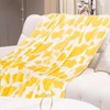 Bright Lemon Yellow Plush Fleece Throw Blanket, 50x60 Inch, Cute Decorative Gift for Women, Girls, Teens. - 3 of 4