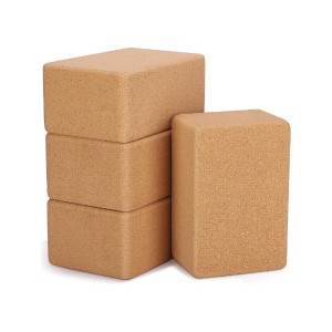 Toyzone World Cork Non-Slip Supportive Yoga Blocks Brown - 1 of 3