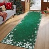 Washable Christmas Area Rug Xmas Snowflake Decorative Rugs for Living Room Bedroom Soft Foldable Accent Rugs - 3 of 4
