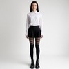Anna-Kaci Women's Sheer Tights with Crisscross Lace-Up Detail and Opaque Lower Leg Design - 2 of 4
