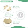 Unique Bargains Wall Split Flange Self-Adhesive Plumbing Cover Plates ABS Faucet Escutcheons 2 Pcs - 2 of 4