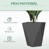 Okak Set of 3 Geometric Indoor Outdoor Planters with Drainage Holes, Stylish Flower Pots for Garden, Patio, Balcony, Front Door, 18", 15", 12" - 4 of 4