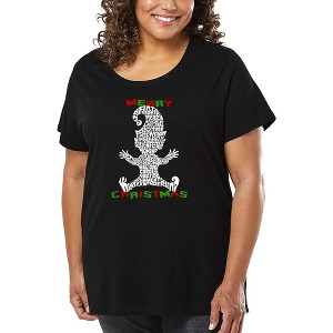 LA Pop Art Christmas Elf - Women's Word Art T-Shirt - 1 of 4