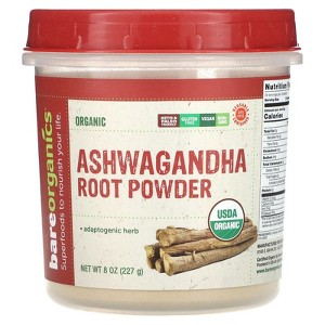 BareOrganics Ashwagandha Root Powder, 8 Oz - 1 of 2
