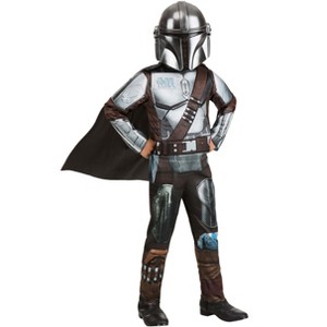 HalloweenCostumes.com Light Up The Mandalorian Kid's Costume - 1 of 4