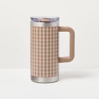 20 fl oz Stainless Steel Insulated Tumbler Tan Gingham
