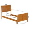 AFI Furnishings Portland Twin XL Foundation Bed with Matching Footboard, Light Toffee - 2 of 4