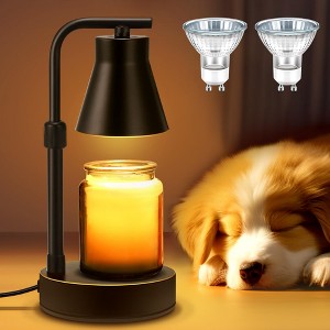 DORESshop 1-Light Black Vintage Candle Warmer Table Lamp with Rotary Dimmer Switch (G10 Halogen Bulbs Included) - 1 of 4