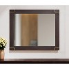 HomeRoots 33" Brown and Gold Wood Framed Accent Mirror - 2 of 4