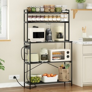 ORRD 5-Tier Kitchen Storage Shelf with Outlets, Microwave Stand & Coffee Bar Organizer, Space Saver for Home, 150lbs per Tier - 1 of 4