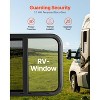 VEVOR Horizontal RV Window, 24" W x 20" H Tinted Sliding RV Window with Net Screen & Trim Ring, Fit 15/16"-1 3/4" Thickness Wall, Black - 4 of 4