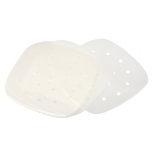 Unique Bargains Non-Stick Square Parchment Grilling Air Fryer Steaming Baking Mats 200 Pcs - 1 of 4