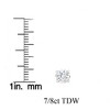 Pompeii3 7/8ct Round Cut Diamond Studs Screw Back 14K White Gold Lab Created - 3 of 4