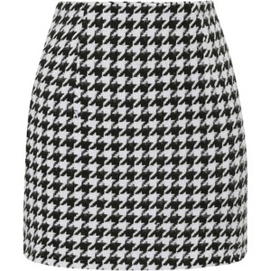 Women's Plaid High Waist Mini Skirt - Fall Bodycon Dress for Fashion Outfits 01 Houndstooth 01 Houndstooth Medium - 1 of 4
