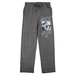 Where The Wild Things Are Literary WIld Thing Parts Men's Heather Gray Sleep Pajama Pants - 1 of 4