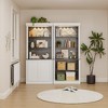 71" Tall Bookshelf with LED Lights, 5-Tier White Open Bookcase with Adjustable Shelves - 2 of 4