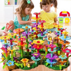 TEMI 138 PCS Flower Garden Building Toys for Girls Toys, Educational STEM Toy and Preschool Garden Play Set Flower Stacking Toys for Kids Age 3-6 - 1 of 3