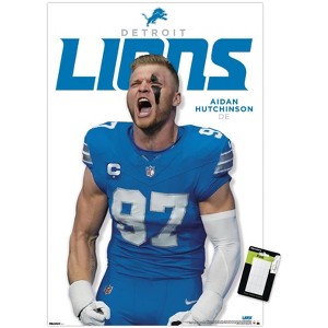 Trends International NFL Detroit Lions - Aidan Hutchinson Feature Series 25 Unframed Wall Poster Prints - 1 of 4