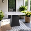 44" Outdoor Square Dining Table for 4, Modern Patio Table with Sintered Stone Top and Aluminum Frame, Ideal for Balcony or Garden – Koiai - 2 of 4
