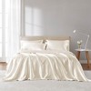 Lyngins Satin Luxury Bed Sheets Set, Wrinkle-Free Split King Bedding Set, 1 Flat Sheet, 2 Fitted Sheets (Fits 16" Mattresses), 4 Pillowcases - 2 of 4
