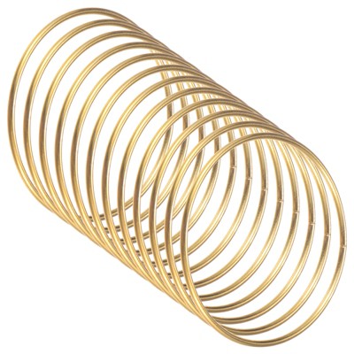 Unique Bargains Metal Electroplating Macrame Crafting Crafts Hoop 12 Pcs