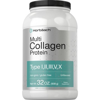 Horbaach Multi Collagen Protein Powder | 32 oz | Type I, II, III, V, X